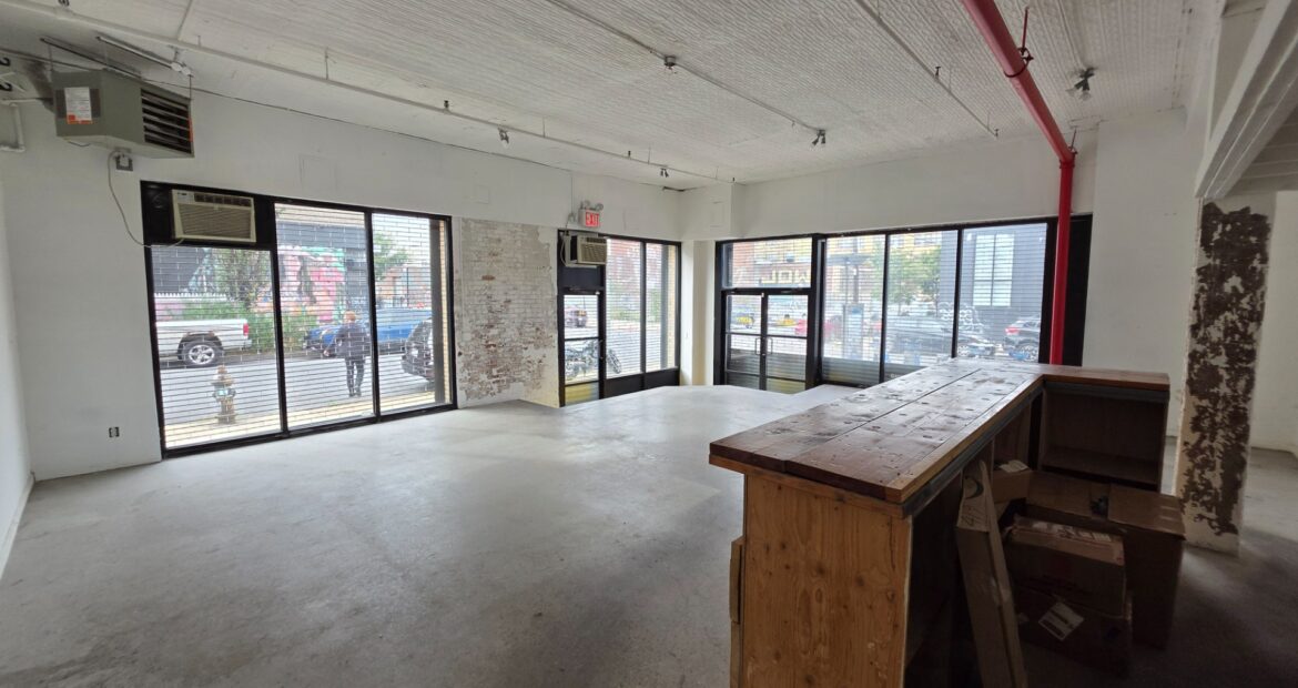 Spacious Corner Retail Loft in Prime Bushwick Location – 1,200 Sq Ft Storefront