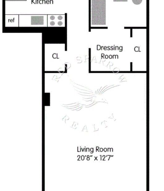 Amazing alcove open layout on East 35th Street in Murray Hill