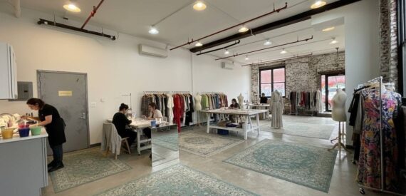 Beautiful corner loft space in east williamsburg with a bathroom