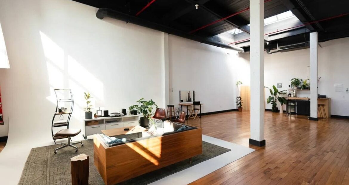 Expansive Industrial Loft Office in Trendy East Williamsburg – 1,100 Sq Ft, Customizable