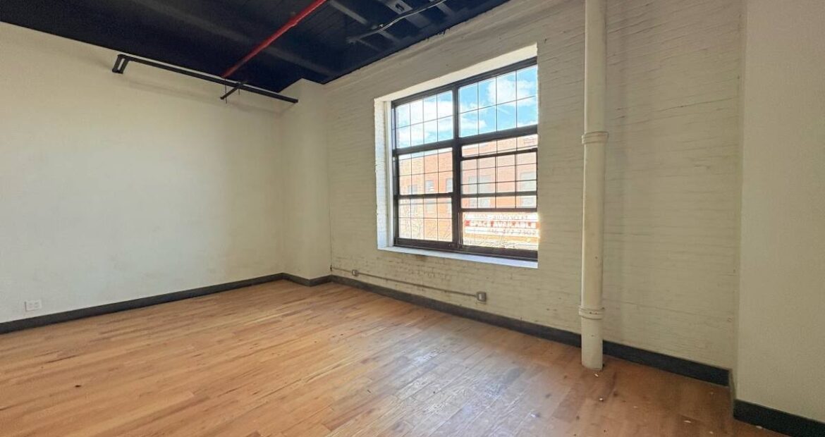 Expansive Industrial Loft Office in Trendy East Williamsburg – 1,100 Sq Ft, Customizable