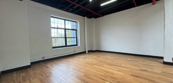 Expansive Industrial Loft Office in Trendy East Williamsburg – 1,100 Sq Ft, Customizable