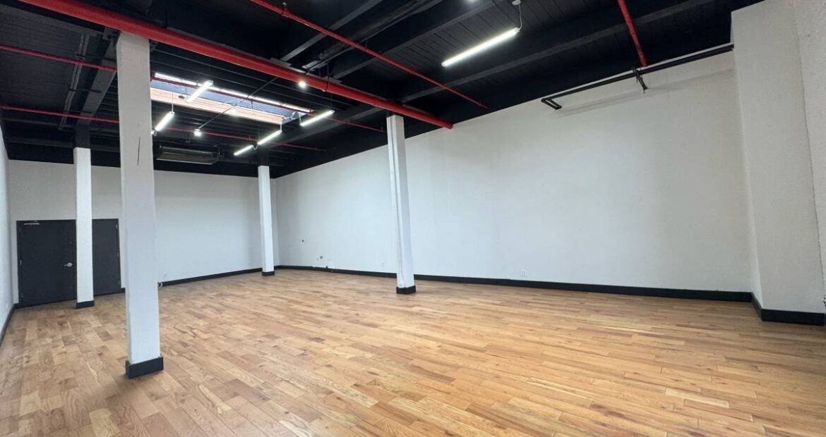 Expansive Industrial Loft Office in Trendy East Williamsburg – 1,100 Sq Ft, Customizable