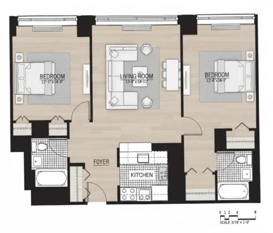 Amazing 2 bed on West 43rd Street in Hell’s Kitchen