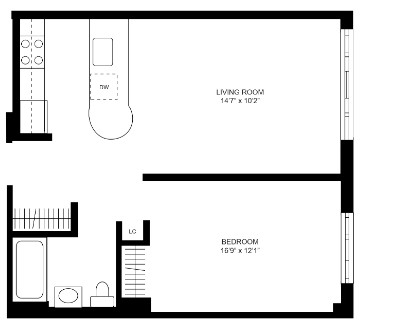 Amazing 1 bed on Worth Street in Tribeca