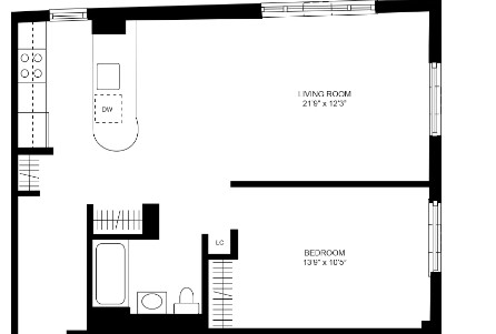 Amazing 1 bed on Worth Street in Tribeca