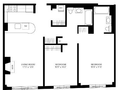 Amazing 2 bed on Worth Street in Tribeca