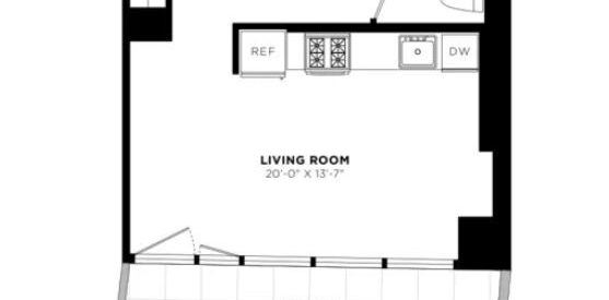 Amazing open layout on West 57th Street in Hell’s Kitchen