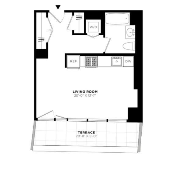 Amazing open layout on West 57th Street in Hell’s Kitchen