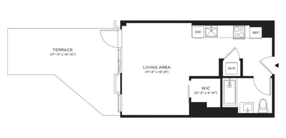New Luxury Studio W/Terrace