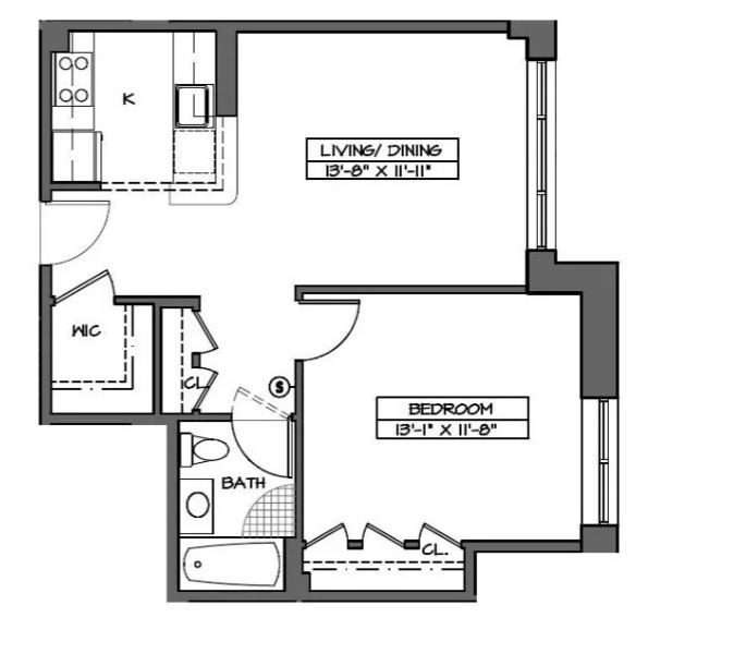 Amazing 1 bed on Manhattan Avenue in South Harlem