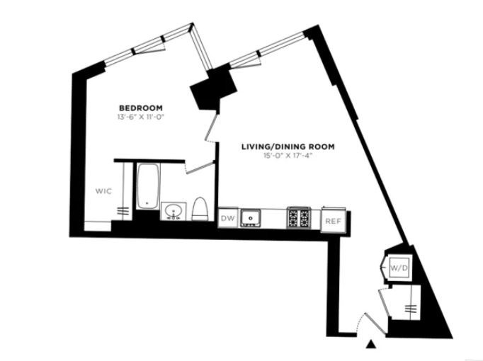Amazing 1 bed on West 57th Street in Hell’s Kitchen