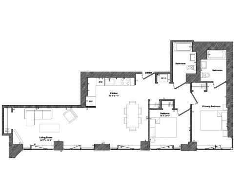 Amazing 2 bed on West 117th Street in South Harlem