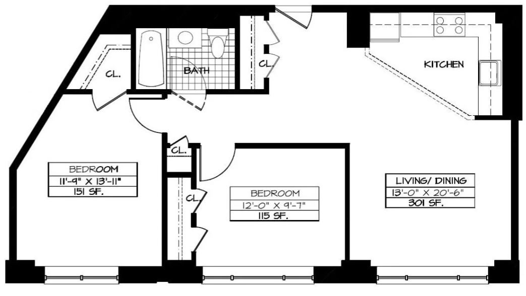 Amazing 2 bed on Saint Nicholas Avenue in South Harlem