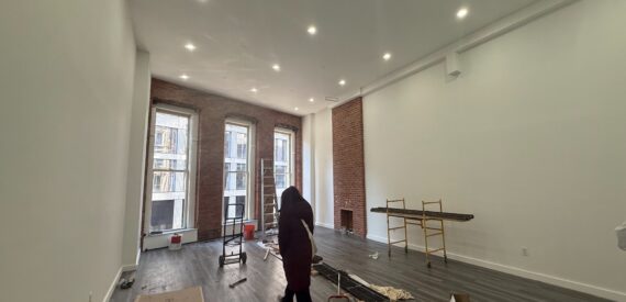 Prime 1,500 SF Retail Loft on Broadway with Soaring Ceilings & Huge Windows